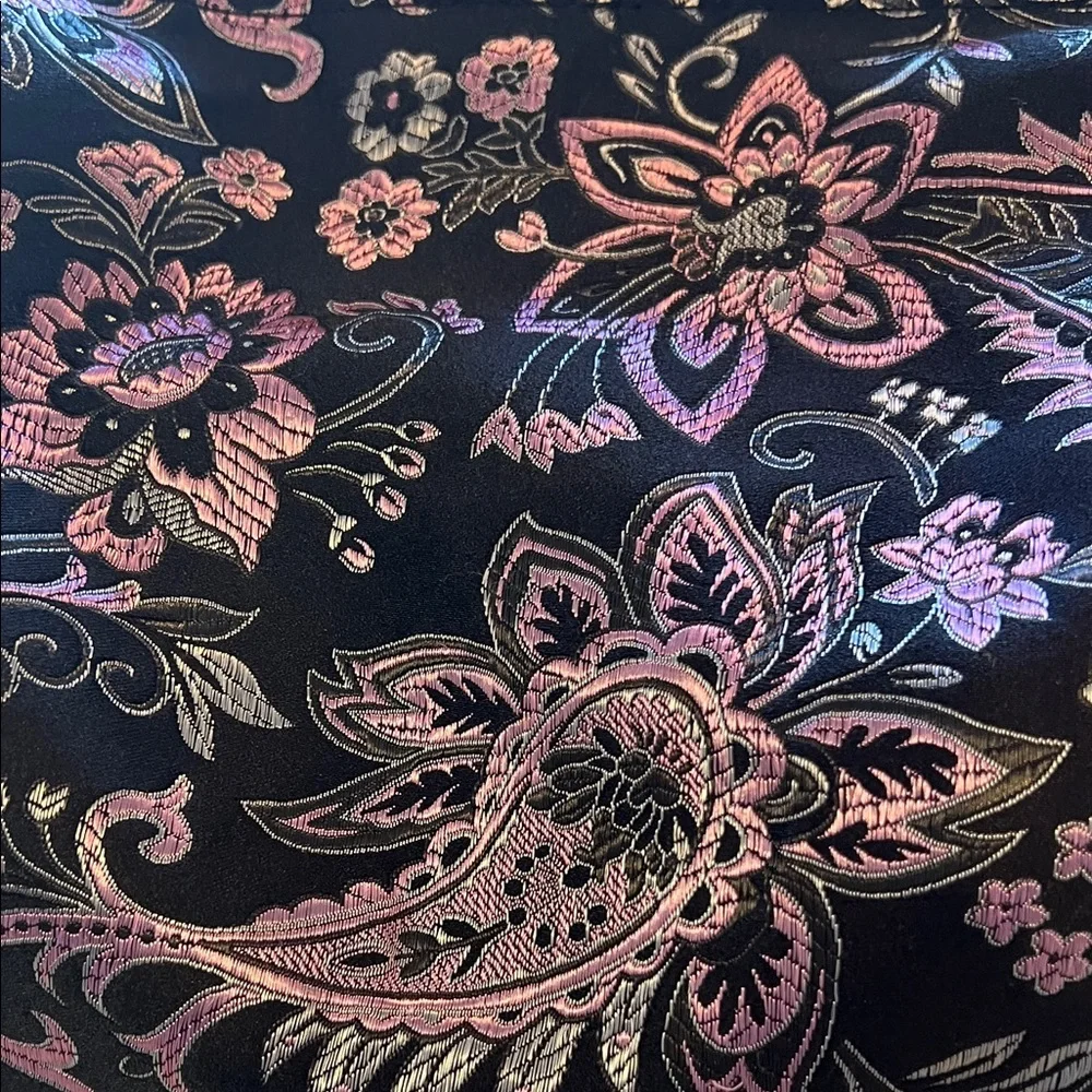 Floral Black and Pink Women's Bag - Picture 6 of 8